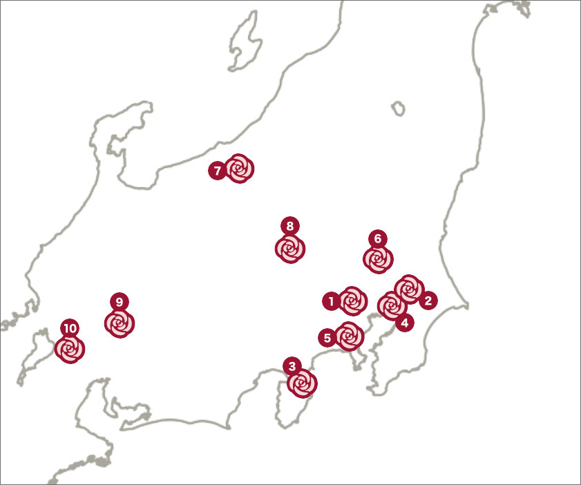 東日本の見どころマップ